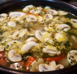 Chicken broth, Quinoa & Mushrooms plus soup